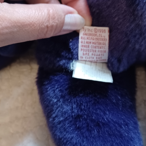 Ty Beanie Baby Princess Diana Bear 1997 rare purple retired white rose teddy - Picture 4 of 14